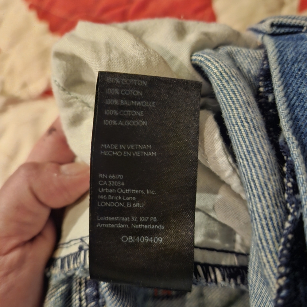 Urban Outfitters BDG RIH Extreme Baggy Pyschodelic Blue Striped Jeans Size 25 - Picture 5 of 13